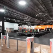 Rendering of a new Crunch Fitness gym